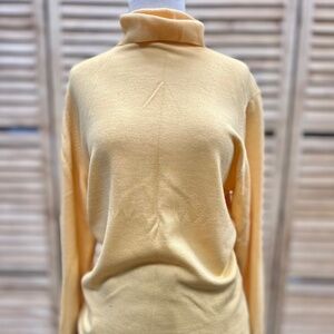 Castle Knitwear Orange Sorbet Lambswool Turtleneck Made in Ireland